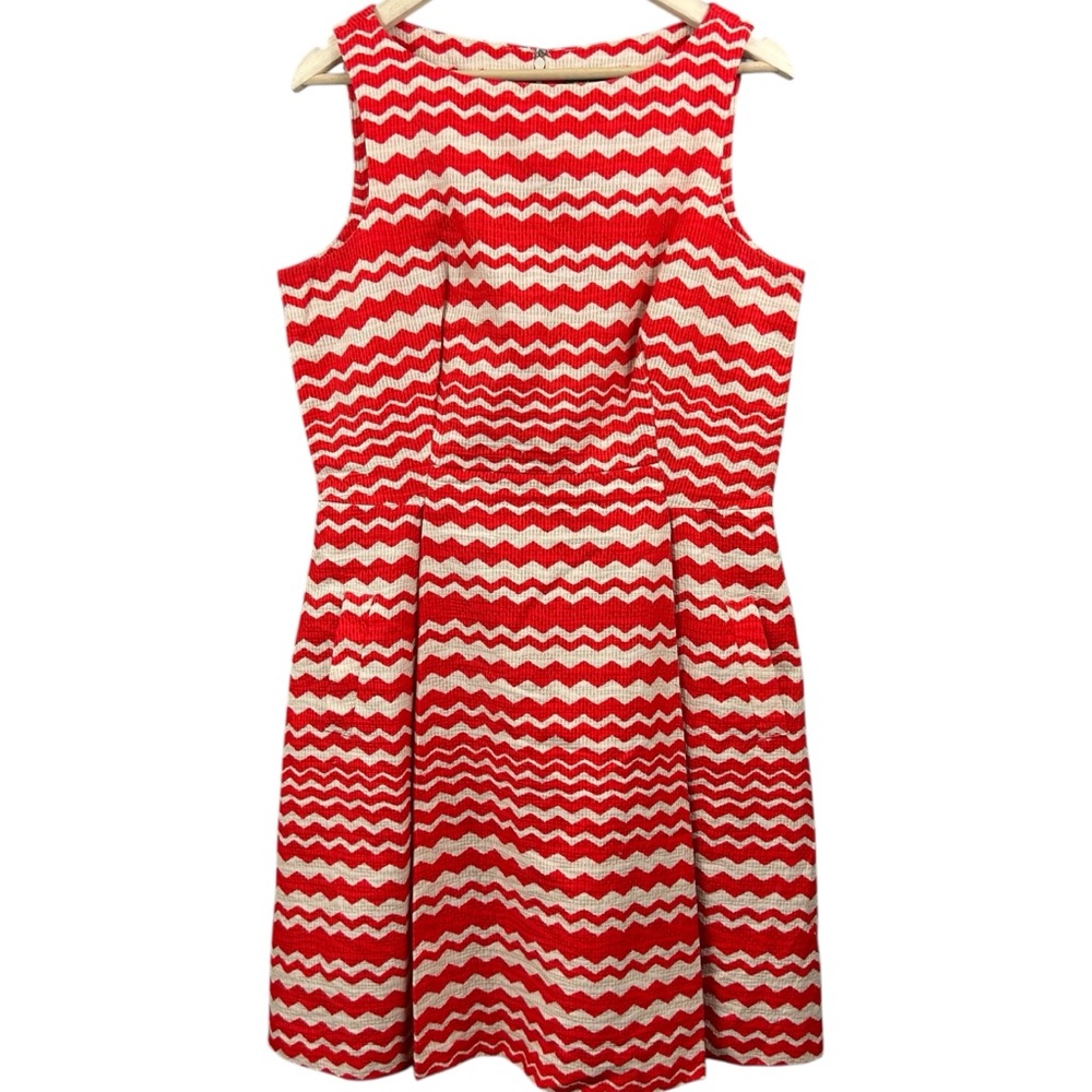 Taylor Chevron Zigzag Pattern Dress Size 14